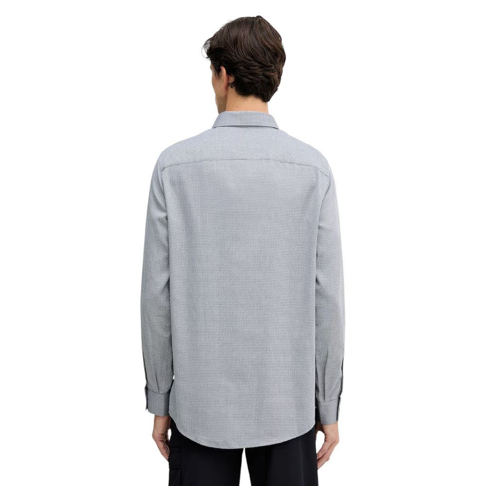 Black And White Cotton Dress Shirt - ventzia
