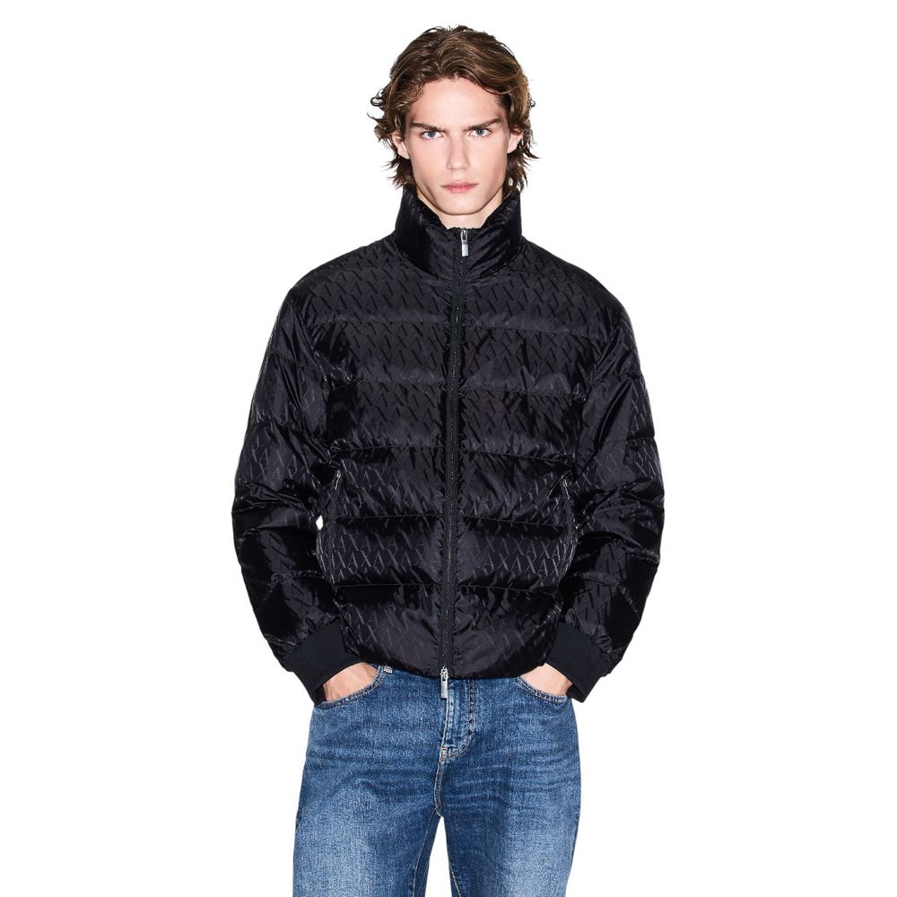 Black Polyamide Coat - ventzia