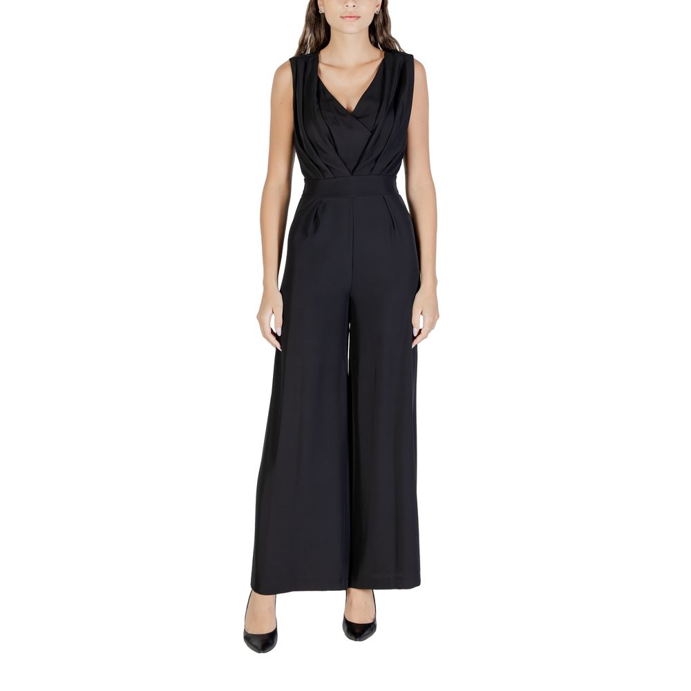 Black Polyester Jumpsuit - ventzia