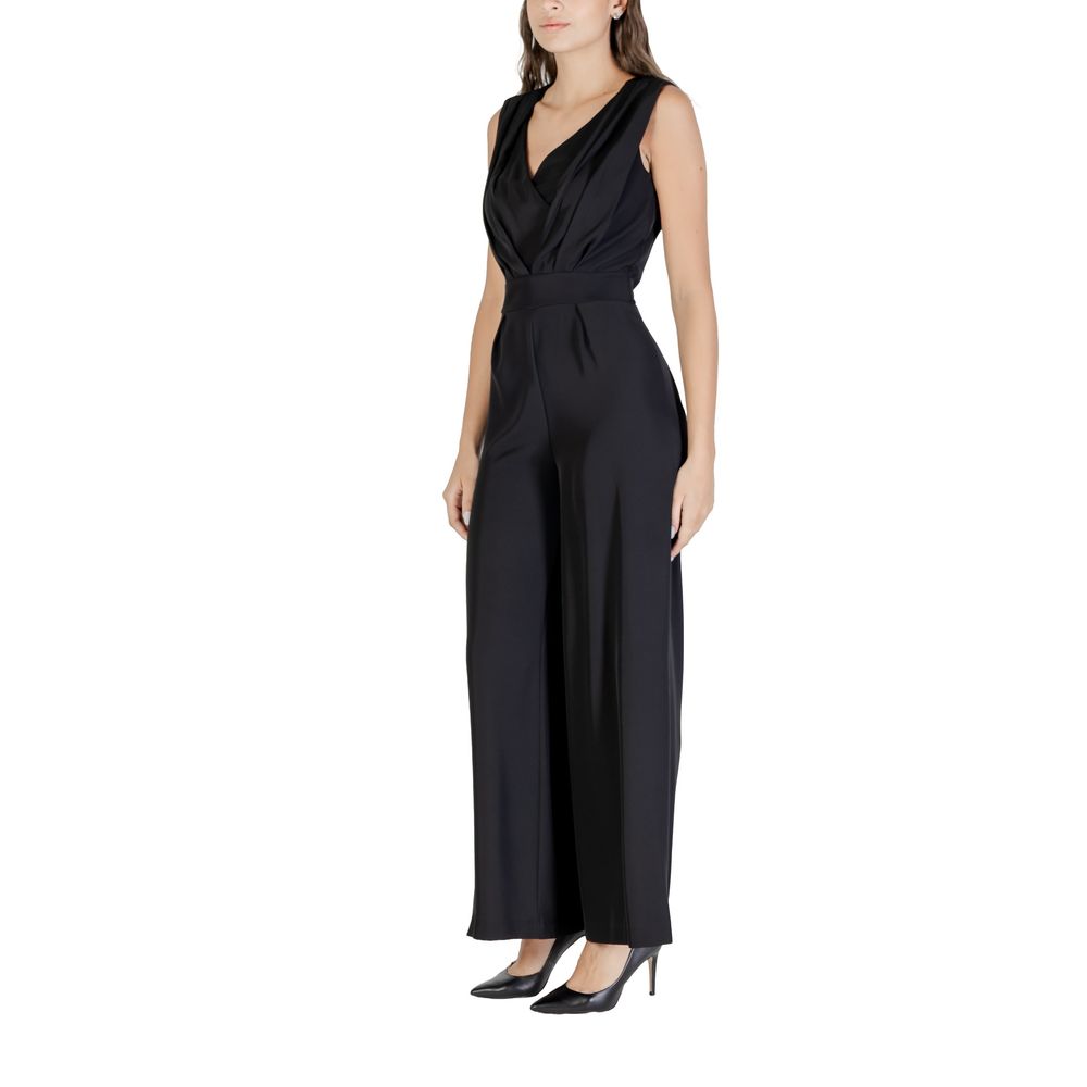 Black Polyester Jumpsuit - ventzia