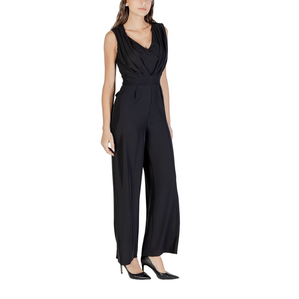 Black Polyester Jumpsuit - ventzia