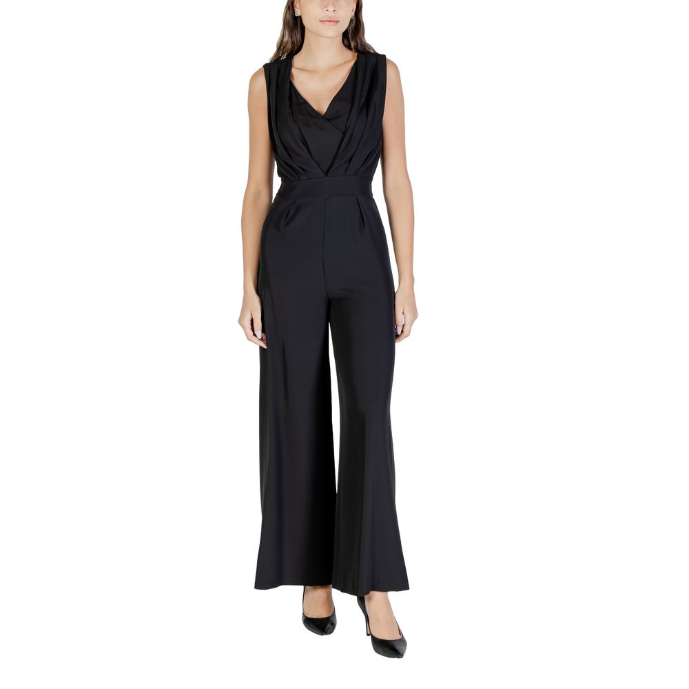 Black Polyester Jumpsuit - ventzia