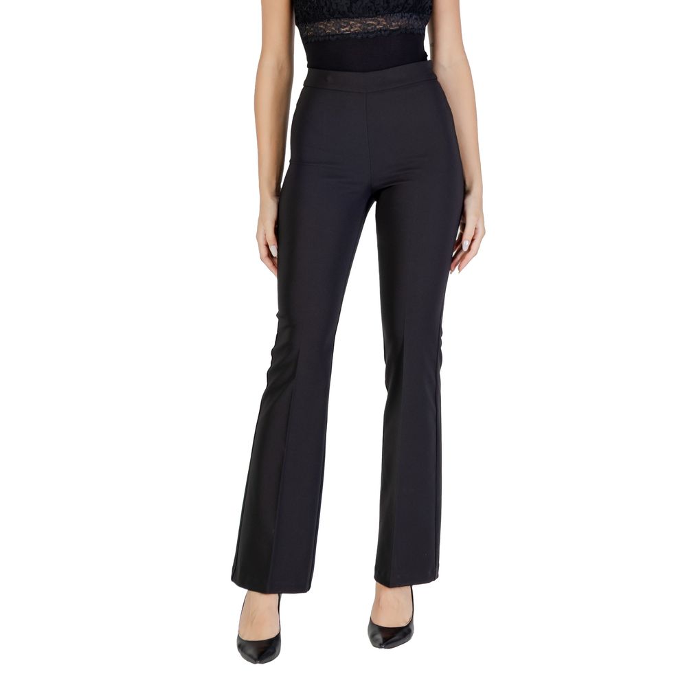 Black Polyester Dress Pants - ventzia