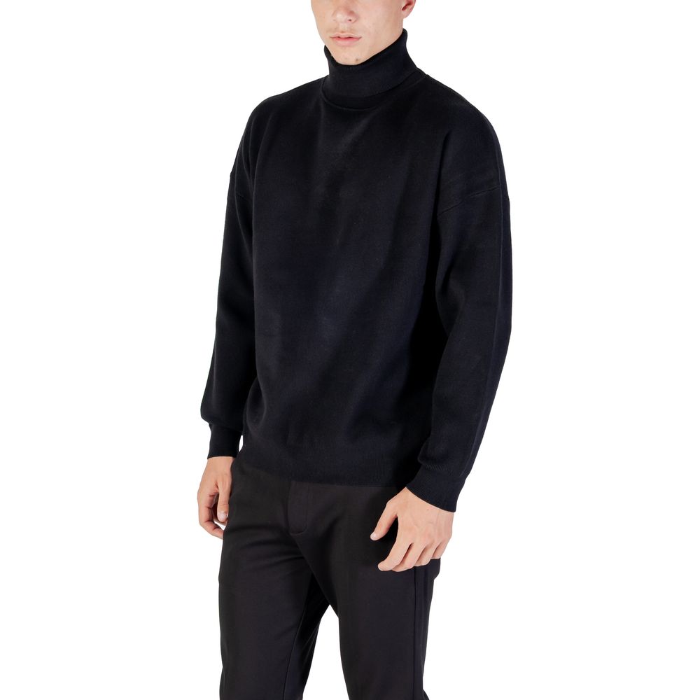 Black Viscose Sweatshirt - ventzia