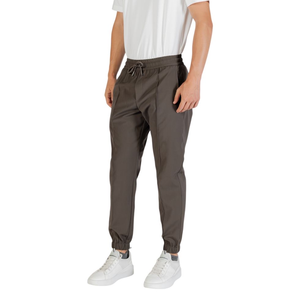 Green Polyester Casual Pants - ventzia