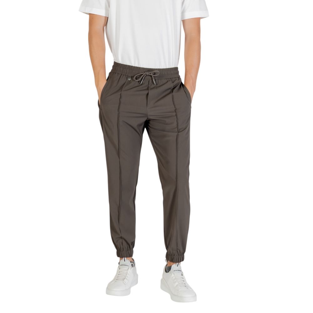Green Polyester Casual Pants - ventzia