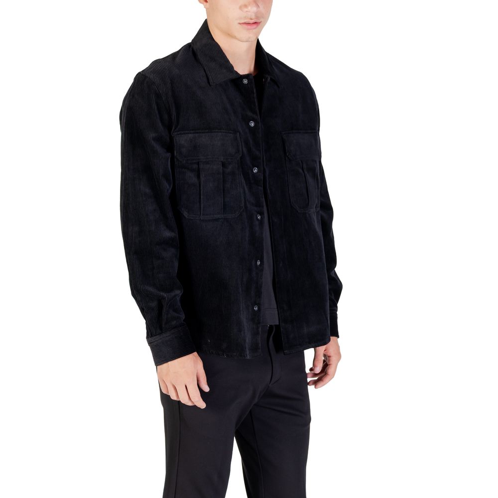 Black Cotton Shirt - ventzia