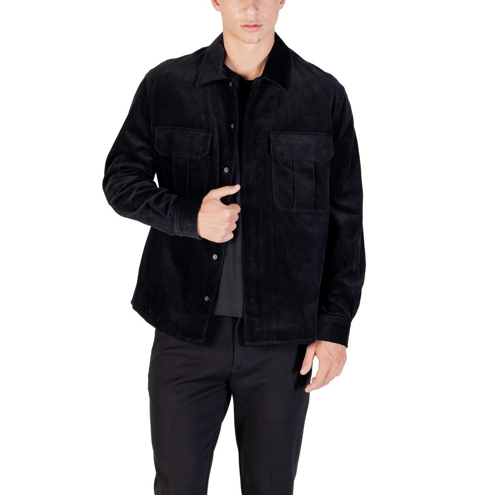 Black Cotton Shirt - ventzia