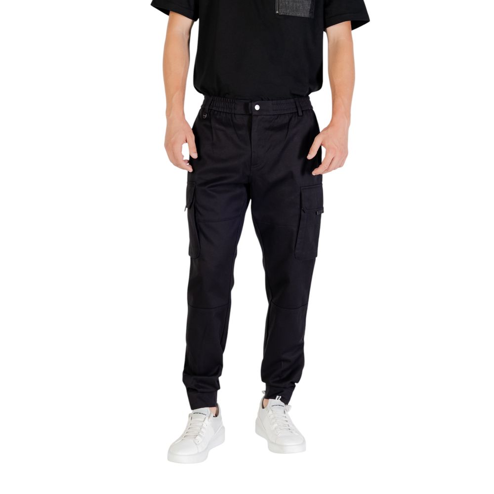 Black Viscose Casual Pants - ventzia