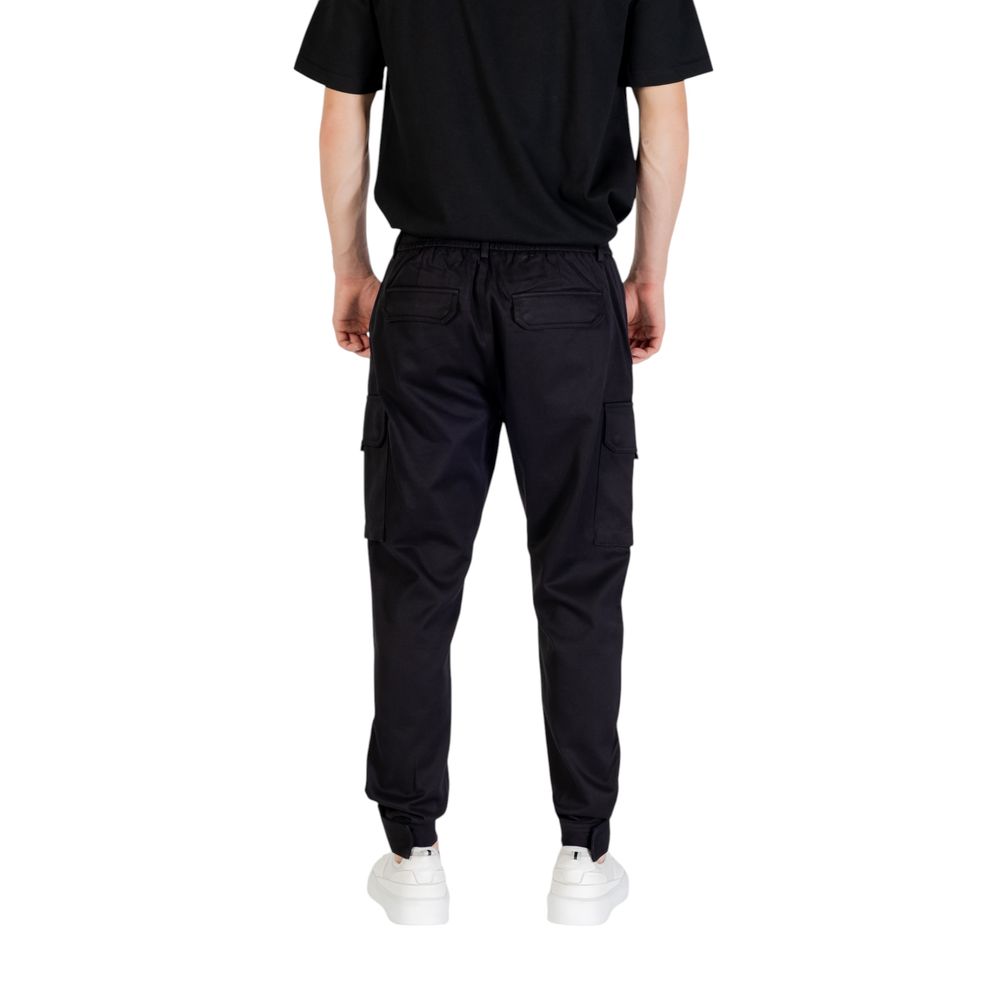 Black Viscose Casual Pants - ventzia