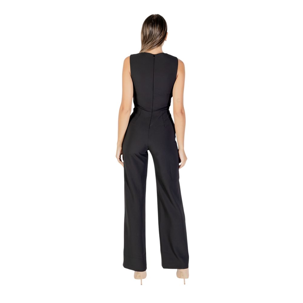 Black Polyester Jumpsuit - ventzia