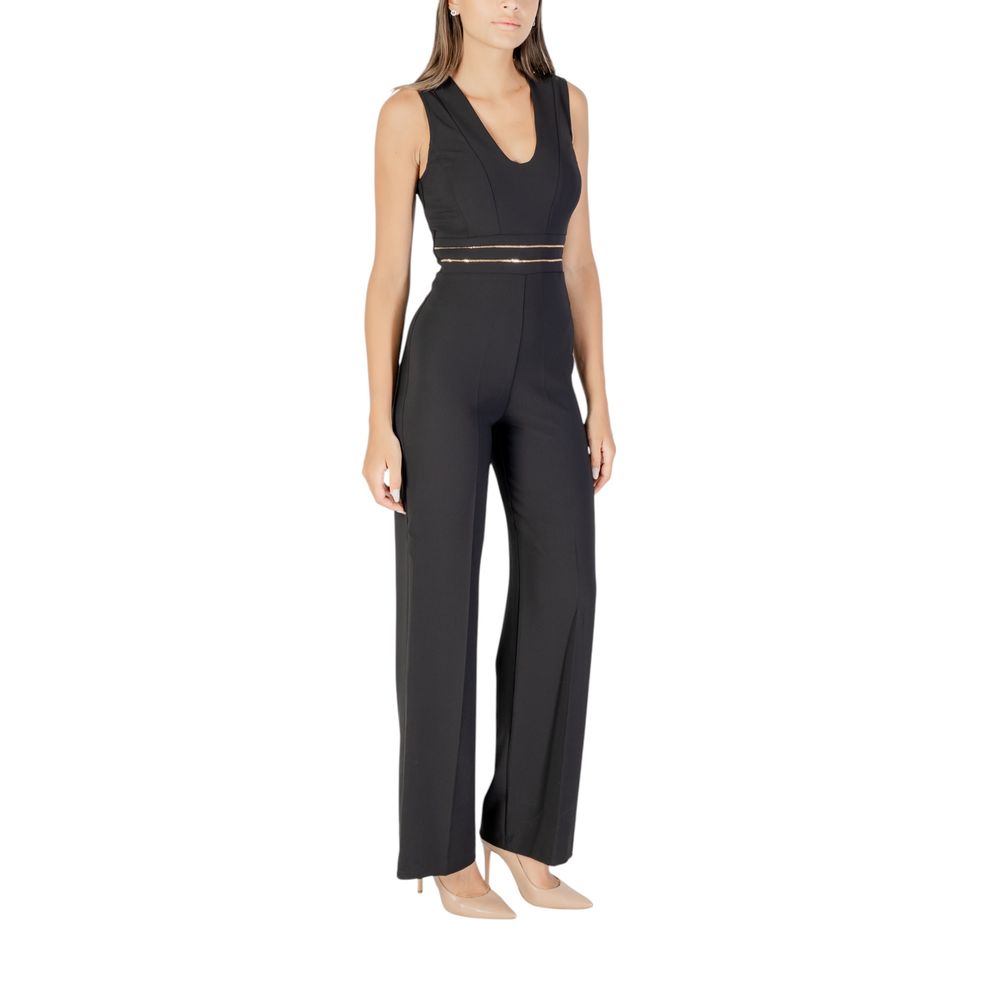 Black Polyester Jumpsuit - ventzia