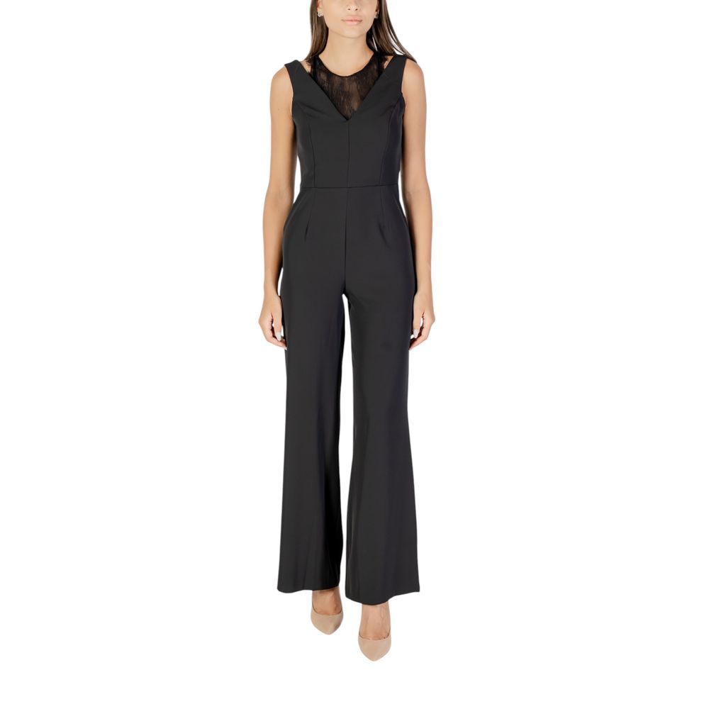 Black Polyester Jumpsuit - ventzia