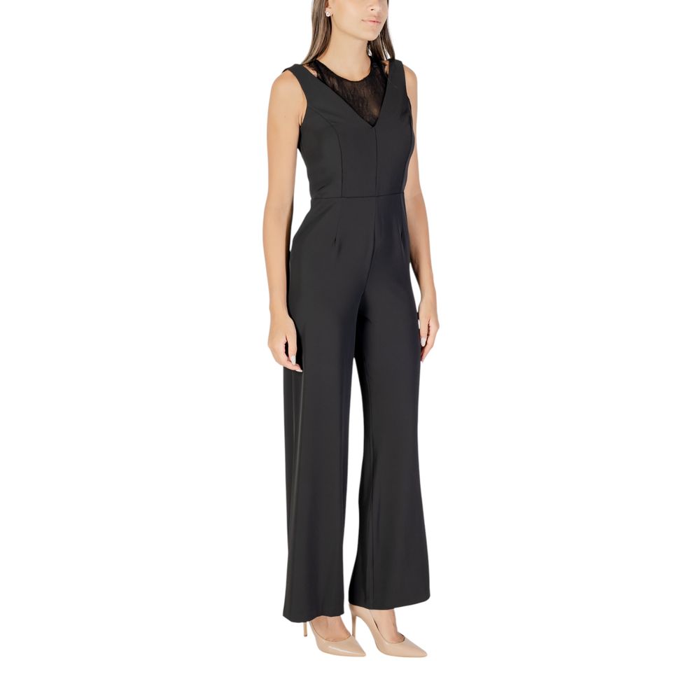 Black Polyester Jumpsuit - ventzia