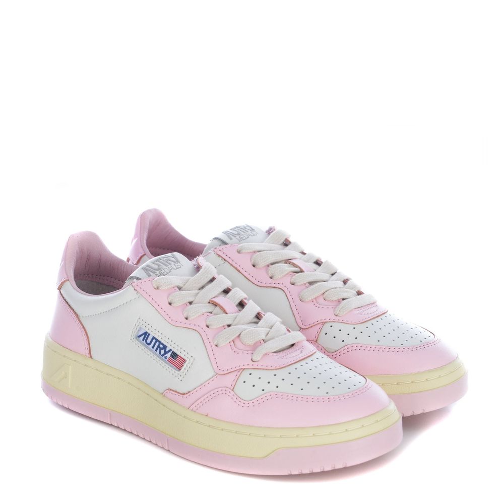 Multicolor Leather Low Top Sneakers - ventzia