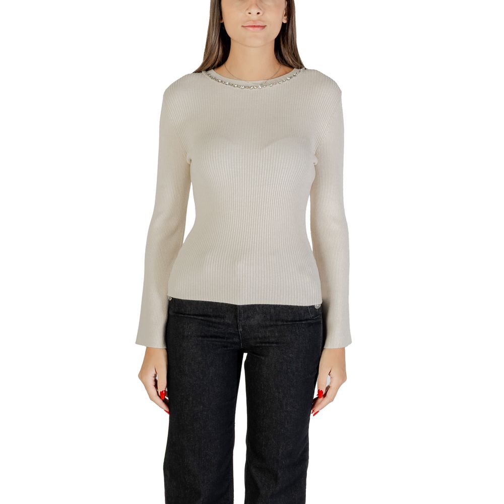 Beige Viscose Sweatshirt - ventzia