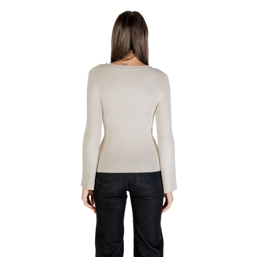Beige Viscose Sweatshirt - ventzia