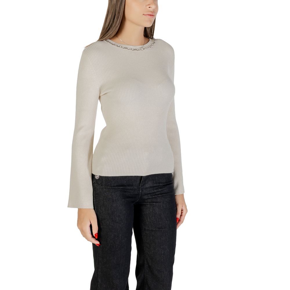 Beige Viscose Sweatshirt - ventzia