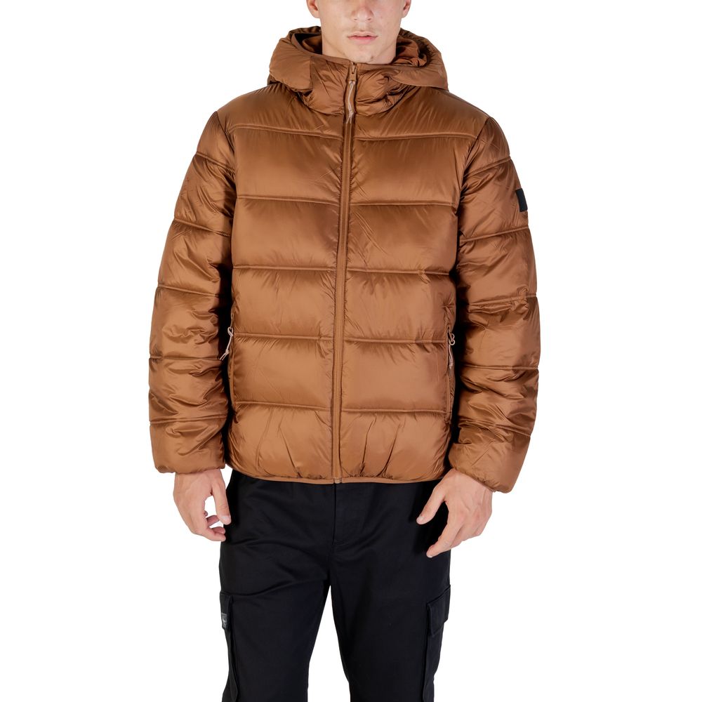 Brown Polyamide Coat - ventzia