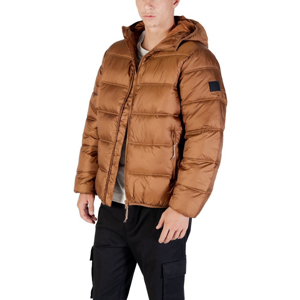 Brown Polyamide Coat - ventzia