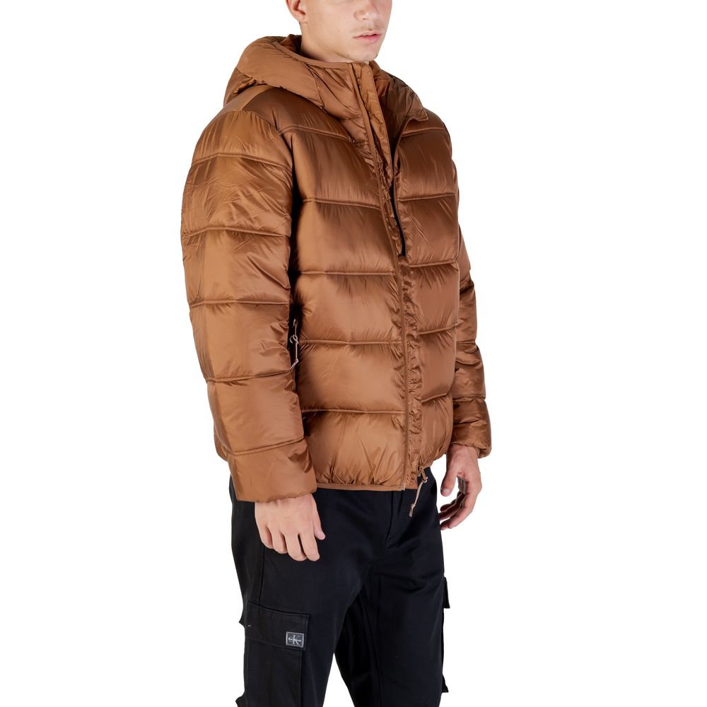 Brown Polyamide Coat - ventzia