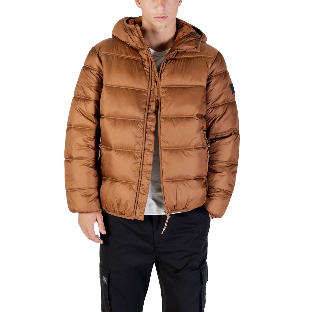 Brown Polyamide Coat - ventzia