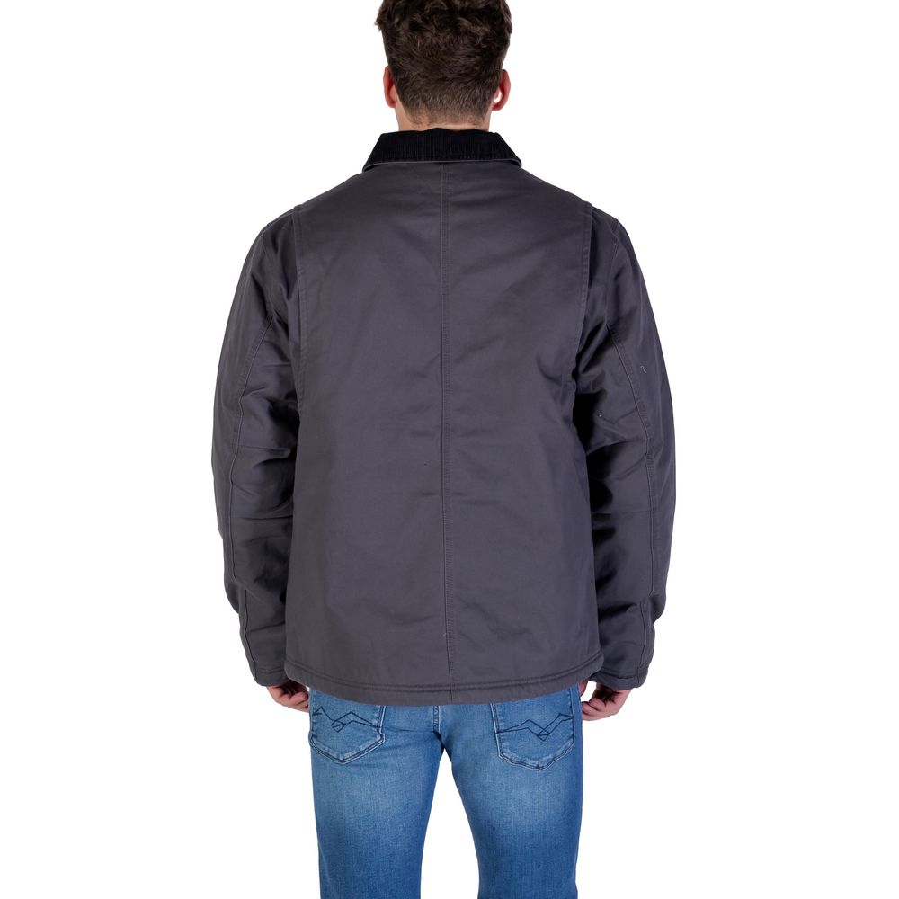 Gray Recycled Cotton Denim Jacket - ventzia