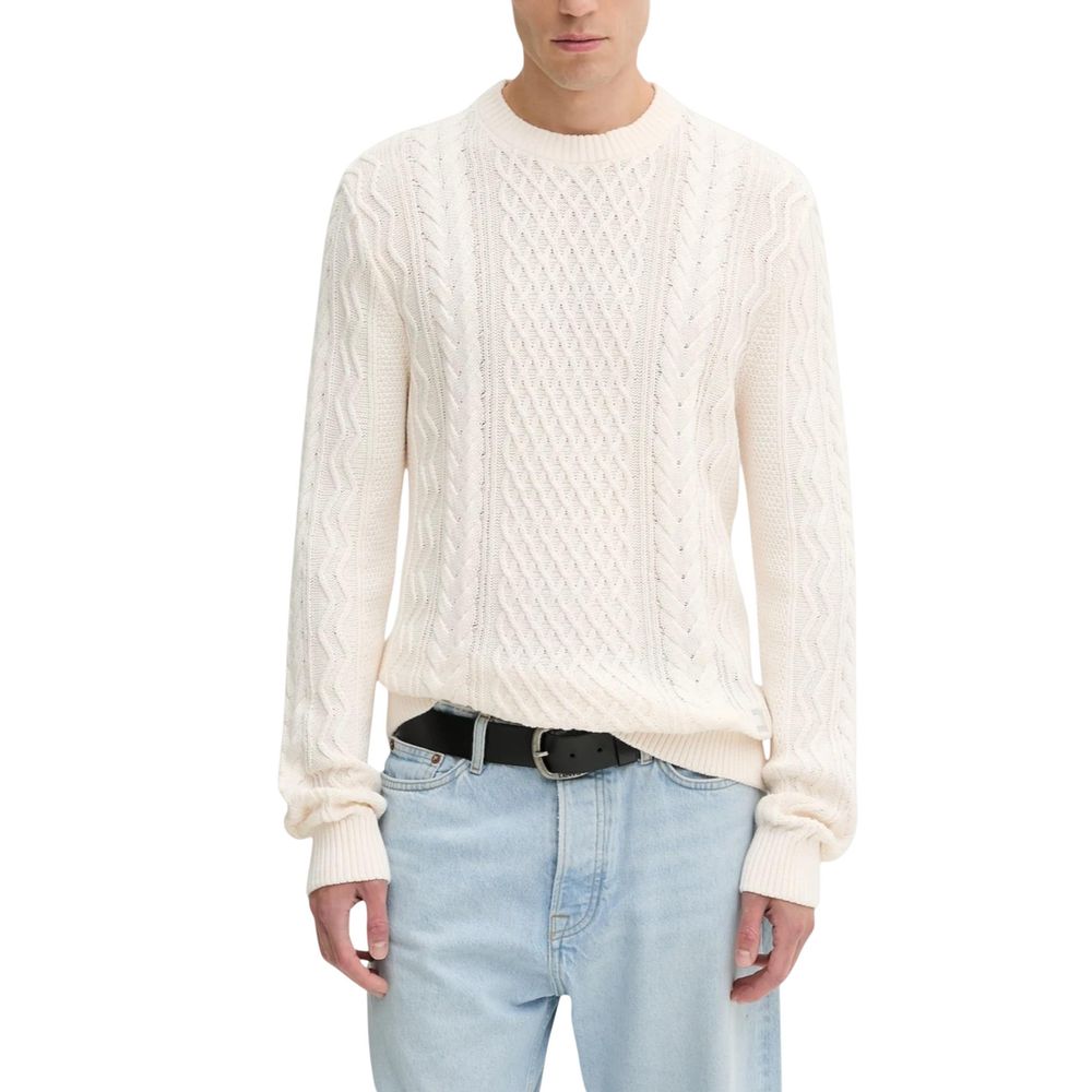 Cream Recycled Cotton Sweatshirt - ventzia