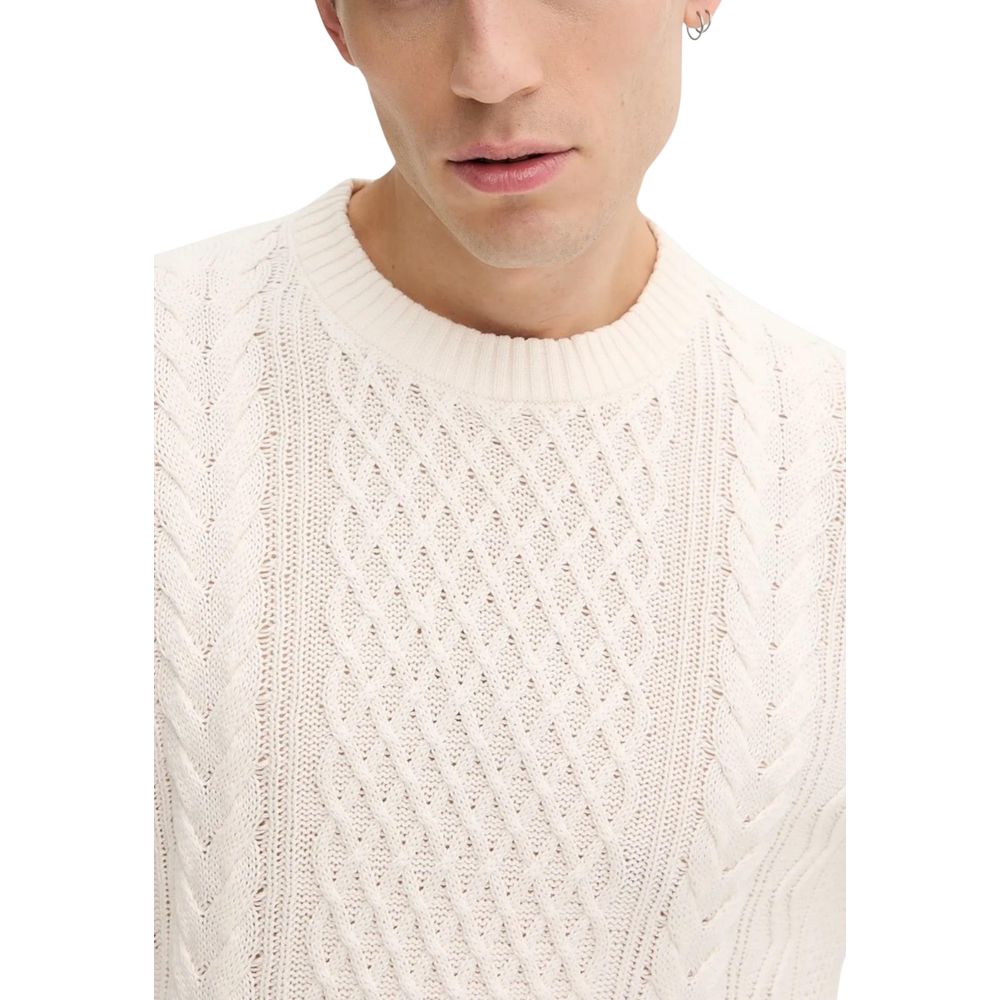 Cream Recycled Cotton Sweatshirt - ventzia