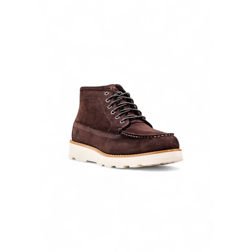 Brown Leather Lace-Up Boots - ventzia