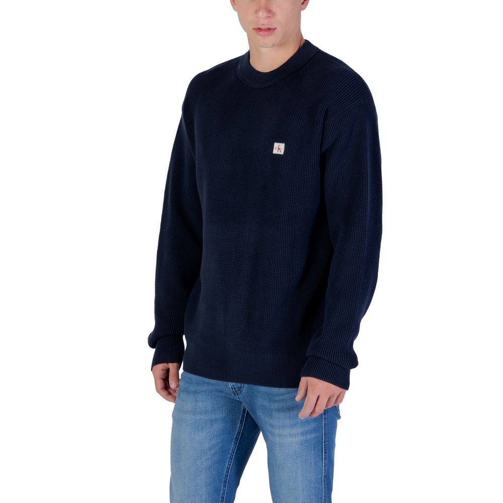 Blue Cotton Sweatshirt - ventzia