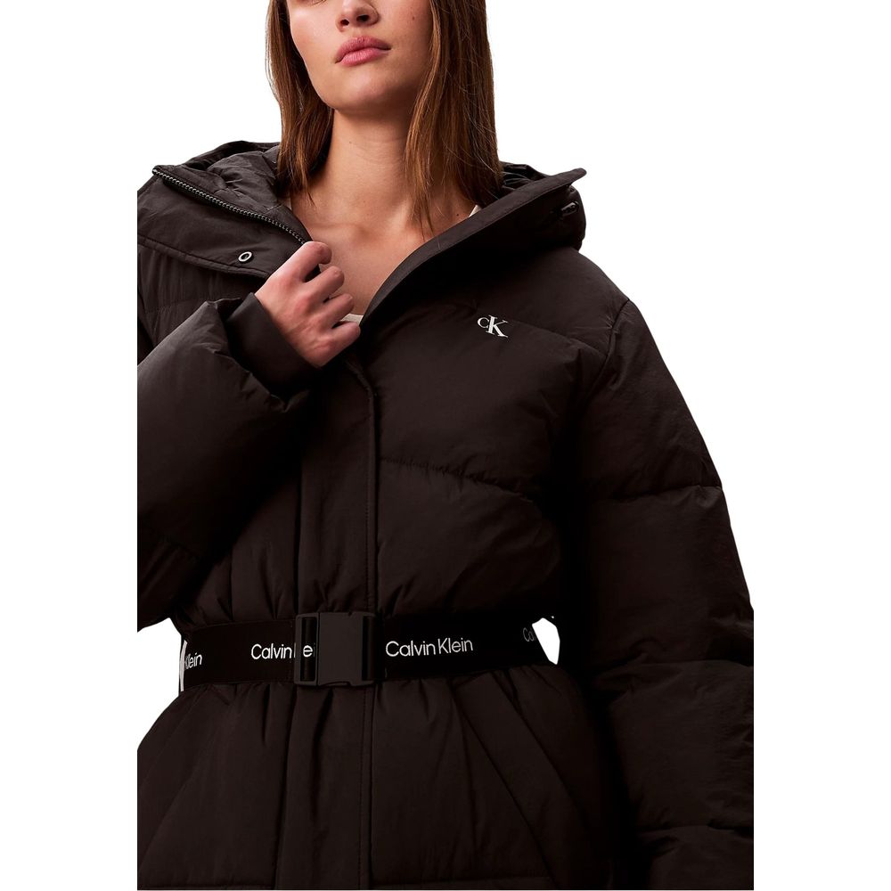 Black Polyamide Coat - ventzia