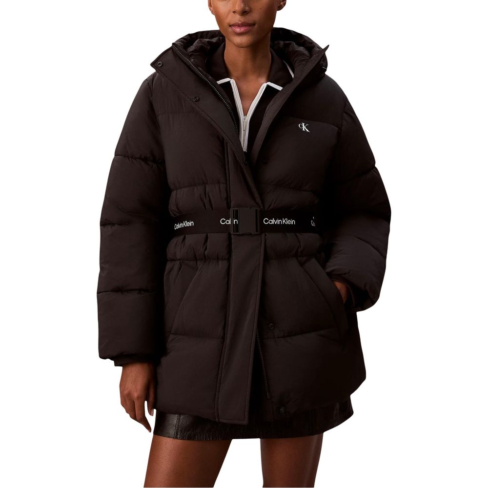 Black Polyamide Coat - ventzia