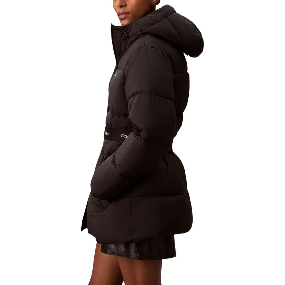 Black Polyamide Coat - ventzia