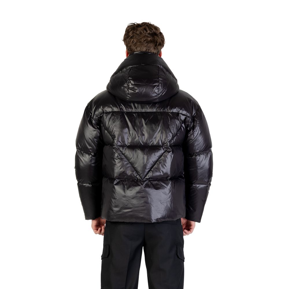 Black Polyamide Jackets And Coat - ventzia