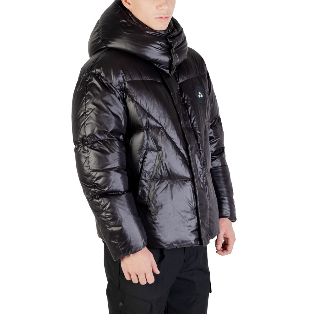 Black Polyamide Jackets And Coat - ventzia