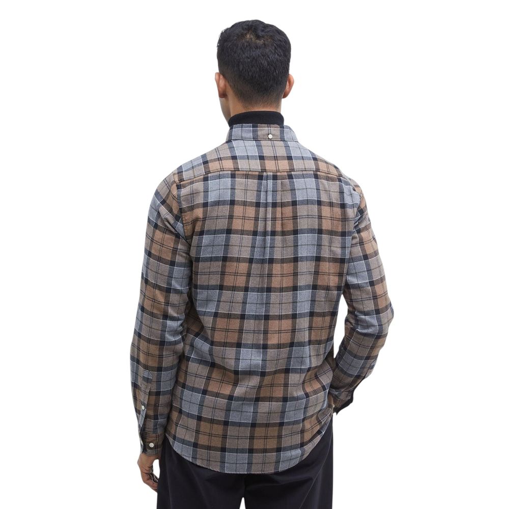 Beige Cotton Pattern Shirt - ventzia