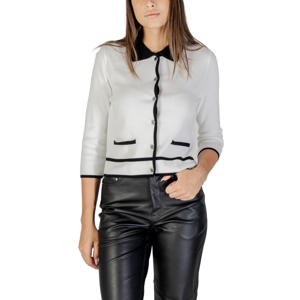 Black And White Viscose Sweatshirt - ventzia