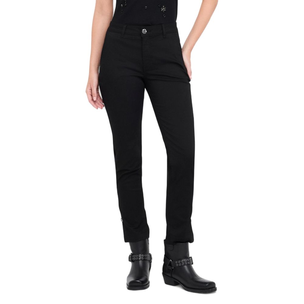 Black Cotton Dress Pants - ventzia