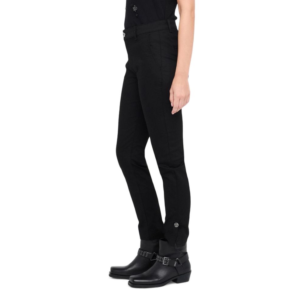 Black Cotton Dress Pants - ventzia