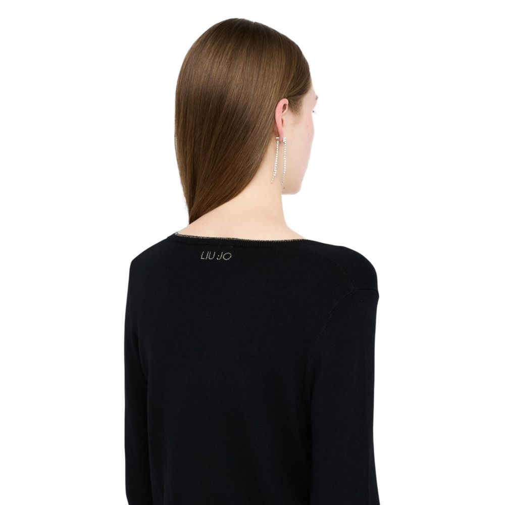 Black Textile Cardigan - ventzia