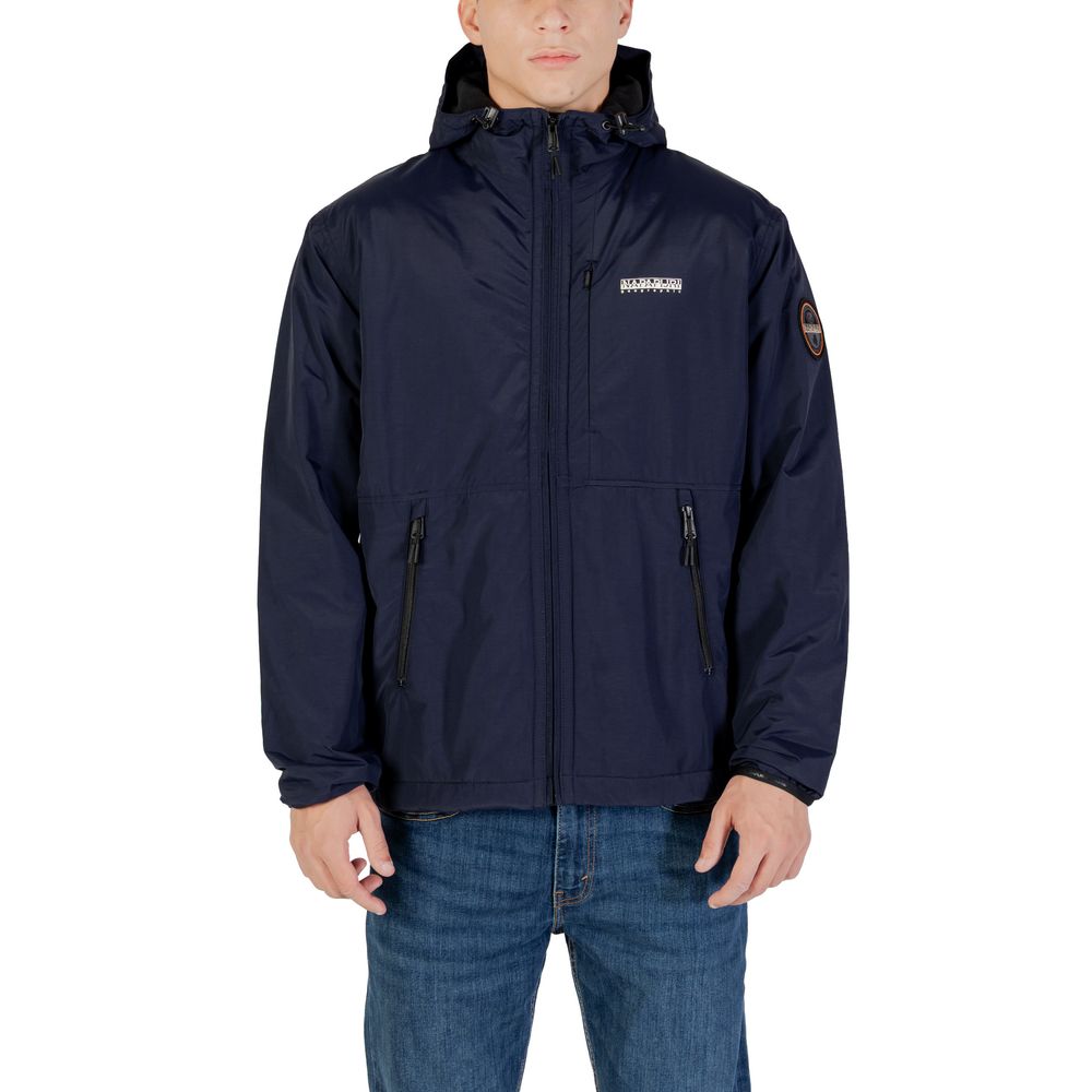 Blue Polyamide Shell Jacket - ventzia