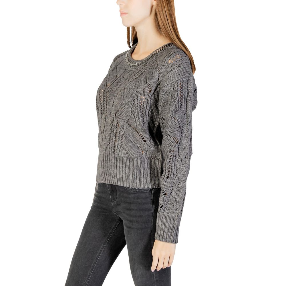 Gray Marabou Sweatshirt - ventzia