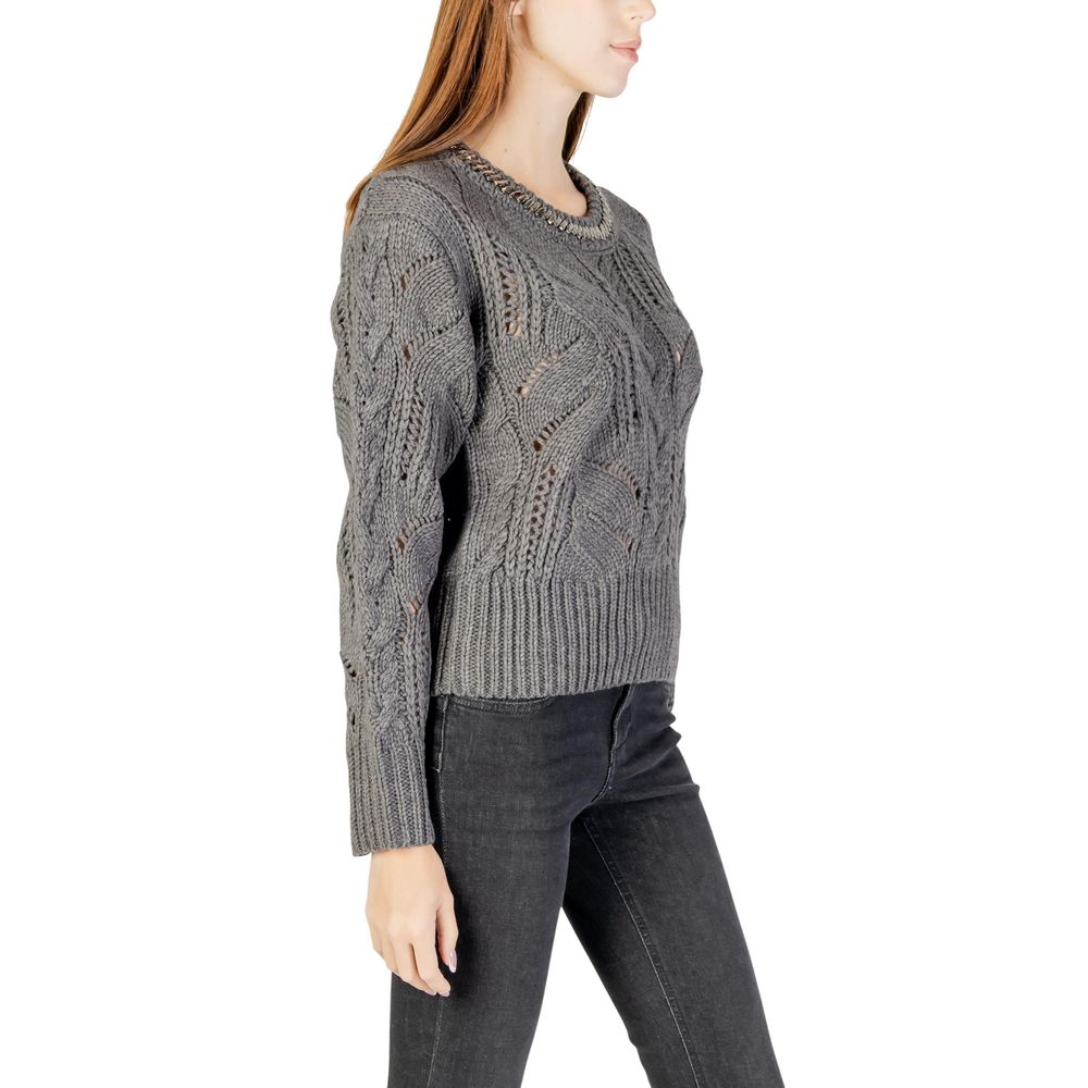 Gray Marabou Sweatshirt - ventzia