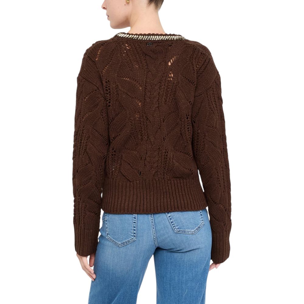 Brown Marabou Sweatshirt - ventzia