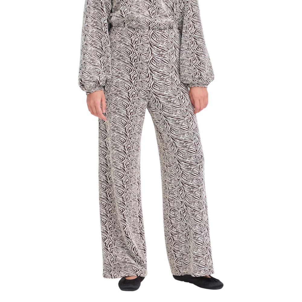 Brown Polyester Casual Pants - ventzia