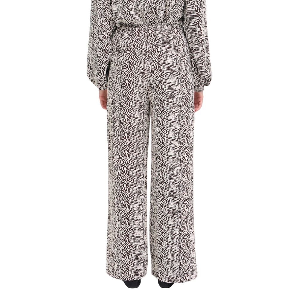 Brown Polyester Casual Pants - ventzia