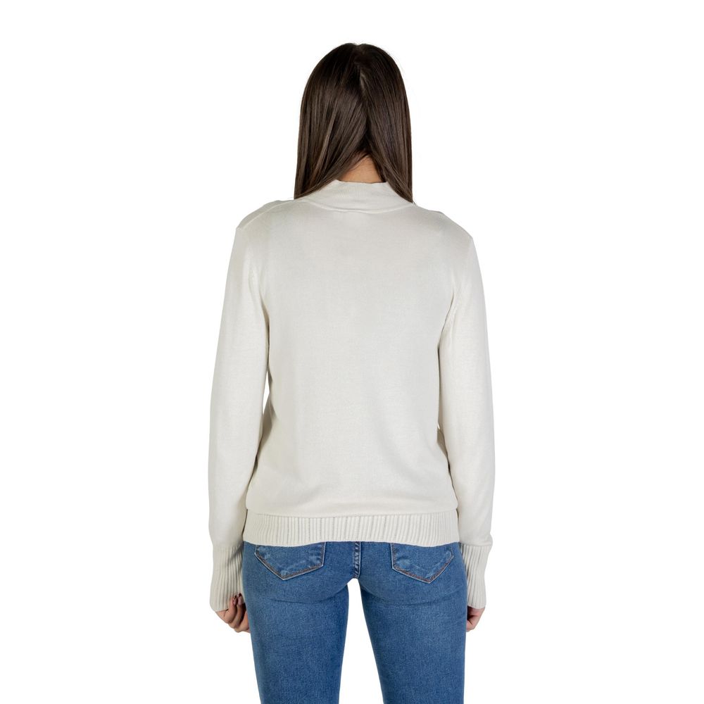 Beige Viscose Turtleneck - ventzia