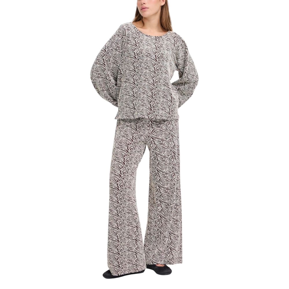 Brown Polyester Casual Pants - ventzia
