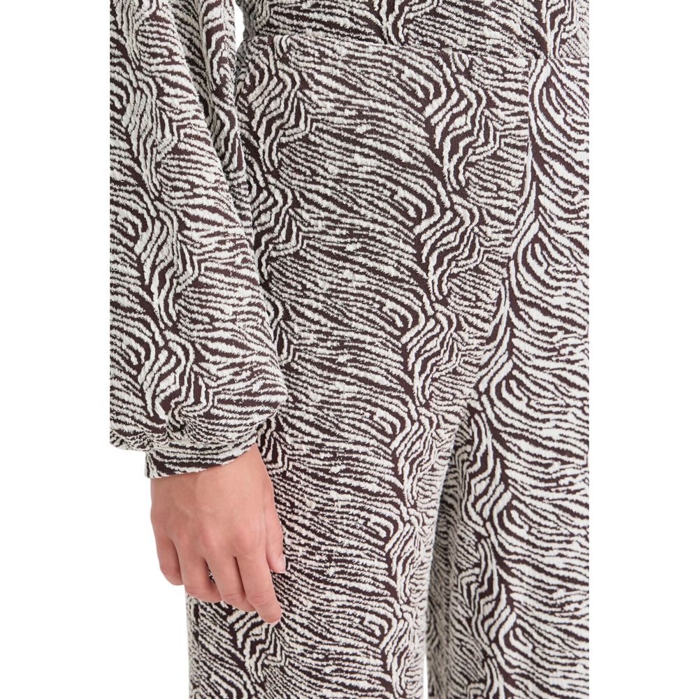 Brown Polyester Casual Pants - ventzia